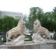 Travertine stone lions sculpture for garden