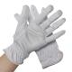 White Hand Sweat Absorption Working Cleanroom Polyester Gloves Customized