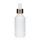 Empty White Ceramic Boston Glass Bottle Cosmetic Packaging