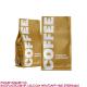 Compostable Flat Bottom Kraft Paper Coffee Pouch Packaging Bags With Valve And Zipper