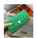 Hot sell nice quality green women designer purse natural goatskin purse passport purse brand flat purse LR-P01