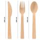 100% Bamboo Forks Spoons Knives Cutlery Compostable Biodegradable Utensils Set