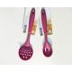 custom different types Hygienic Culinary Silicone Slotted Spoon kitchen utensil set