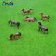 1:87 scale ABS plastic Farm Animals brown model Horses for model building