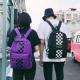 Summer 2018 new cool style color checkerboard backpack handbag school bag