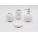 Hand Painted Ceramic Golf Bathroom Accessories Sets Sanitary Ware Solid White Color