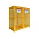 Expanded Metal Oxygen Cylinder Storage Cages , Twin Door Gas Can Storage Cabinet