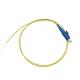ISO9001 LC / UPC Fiber Optic Pigtail Wire With LSZH / PVC Yellow Color