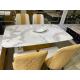 White European Style Coffee Table , Faux Marble Rectangular Coffee Table