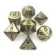 Hand Carved Black Collection Metal D4 Dice Set Polyhedral  Durable