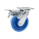4 5 6 8 Heavy Duty Casters Wheels Floor Protecting Blue Solid Wheel Total Brake Swivel