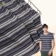 100% Cotton Breathable Sweat Absorbing Striped Knit Fabricfor T-Shirt