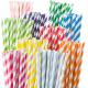 6mm  Christmas Drinking Black And White Rainbow Biodegradable Paper Straws