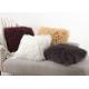 Warm Real Fur Pillow Covers , Customized Decorative Mongolian Fluffy Cushions 