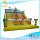 Hansel attractive kids amusement park games inflatable climbing wall with slide