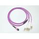 3.0mm Multimode OM4 MPO Fanout Cable For Data Center LSZH Material Violet Color