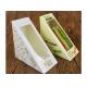 Anti Oil Paper Sandwich Takeaway Box , Disposable Food Packaging Boxes