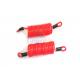 Two Ends Attach Coil Tool Lanyard Red Spiral Strap Bungee Loop