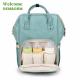 Fashionable Baby Care Nappy Changing Bags , Durable Green Infant Diaper Bag