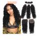 100% Brazilian Human Hair Extensions Deep Wave Virgin Hair Double Weft