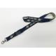 2x90CM Black Green Color Custom Woven Lanyards For Promotion Gifts