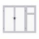 EPDM Double Sealing System Casement Windows With Blinds Plastic Window Frame White