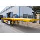 Heavy Duty Tri Axle Dump Truck , 50 Ton Flatbed Semi Truck Trailer For Container