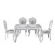 80cmx130cmx75cm White Marble Top Dining Table