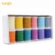 0.8mm Diameter 100% Polyester Leather Sewing Waxed Thread Set of 12 for DIY Handmade