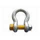 Bow Shackle 4 Times Breaking Load With High Strength Forged Carbon Steel Die Forging 2 ton - 120 ton