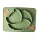 Custom Green Silicone Baby Tray Fox Shape BPA Free Silicone Baby Plate