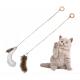 Funny Interactive Cat Toys With Stainless Steel Rod PP Plastic Chips