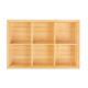 Wood Bamboo 32.5*22.1*7.7cm Tea Bag Storage Organizer 6 Compartments With Wooden Lid