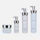 40ml/120ml/140ml/50g Glass Transparent cylindrical Smooth with Golde pump for cosmetic packaging bottle