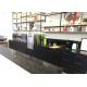 Commercial Black Honed Finish Quartz Countertops That Look Like Marble