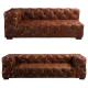Defaico Furniture Vintage Leather Sectional Sofa With Tufted Button Crafts