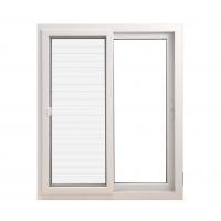 80mm Touch Lock Fiberglass Net Double Sliding Window UPVC With Single Glass