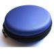 Navy Blue EVA Earphone Case Lightweight Scratch Resistant PU Leather Material