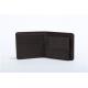 Black Men PU Leather Wallet With Coin Pocket Two Layer Portable 12.5*8.5 Cm