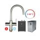 Kitchen 5 in 1 Hot Water Cold Mixer Filtration Taps and Faucets With Boiler And Chiller Soda Maker Set