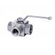 Female Connection High Pressure 3 Way Ball Valve 1/2 inch NPT for Fluid Management