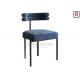 Tufted Upholstered Velvet Metal Frame Dining Chair No Foldable Without Armrests
