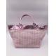 Pink Stripe 12oz Canvas Lightweight Tote Bags For Travel OEM / ODM Available