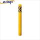 Carbon Steel Yellow Parking Fixed Bollard Barrier for Commercial Center Height 1000mm