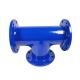 PN10 All Flanged Tee Fittings Ductile Cast Iron Double Flange Three Way