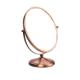 360d rotation Luxury Standing Cosmetic Mirror , Oval Gold Table Mirror With Stand