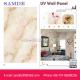 Replace real marble with decorative wooden wall panels for bedroom wall