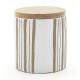 Kitchen Ceramic Coffee Storage Jars Tea Sugar Food Storage Ceramic Canister With Wood Cover