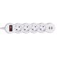 4 outlet CE GS Tested Power Strip 1.5m Cord with Switch, 2USB, Surge Protector