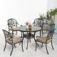 OEM Cast Aluminium Leisure Dining Table And Chairs Set For Outdoor Garden